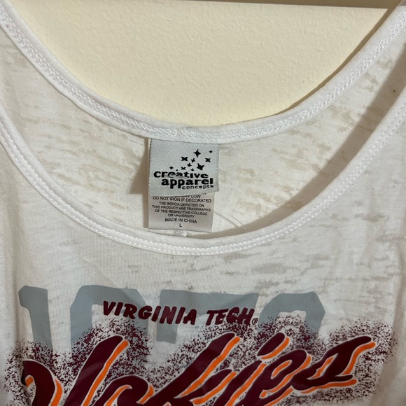Creative Apparel Virginia Tech white tank tunic or mini dress - Picture 2 of 4